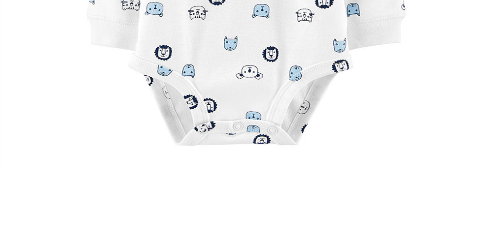 Body Henley de algodão com estampa de personagem Carter's Baby Boy, branco, tamanho 9MOS