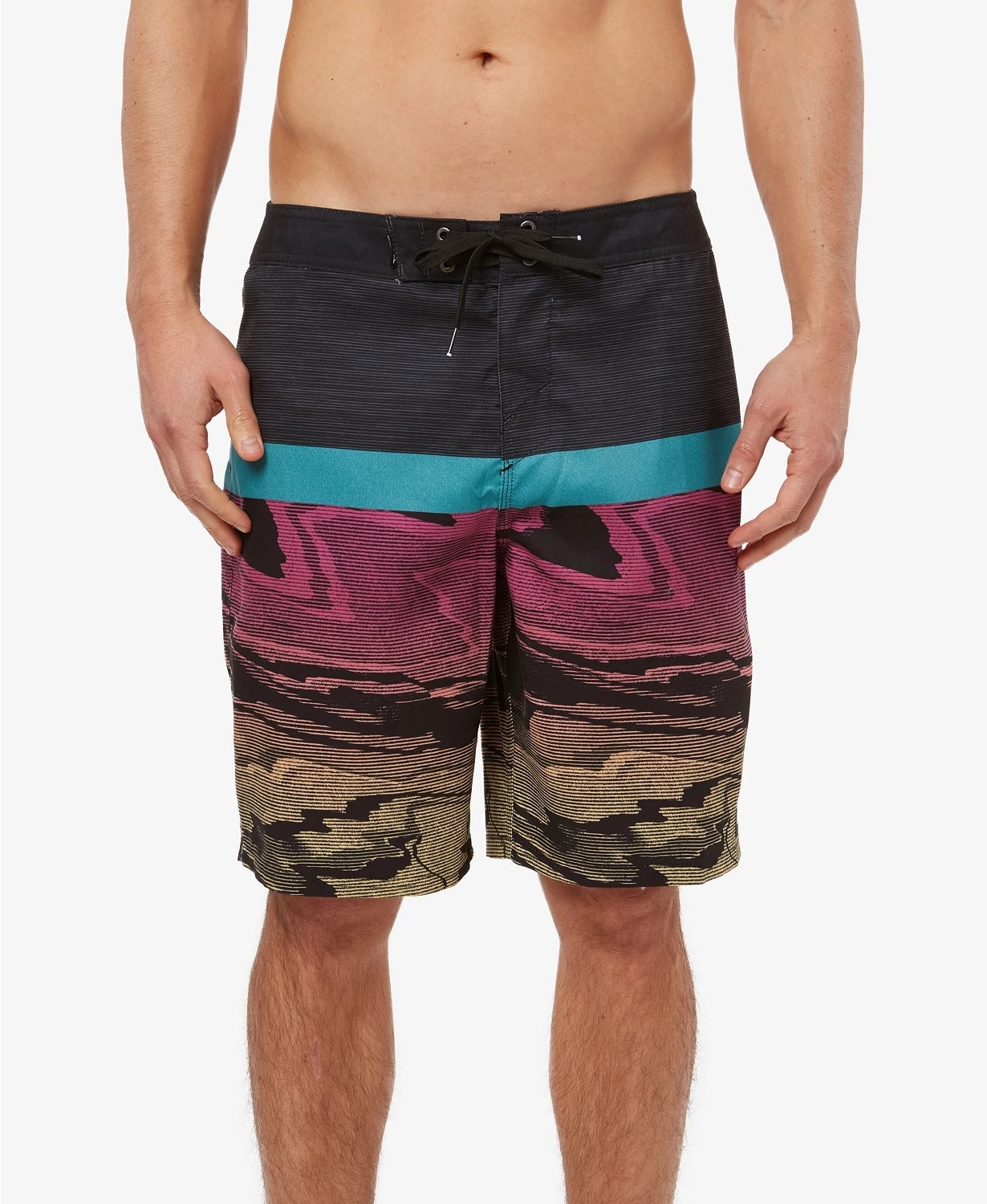 Bermuda masculina O'Neill Glitch 20" preta, tamanho 29x39,5