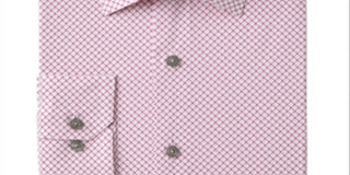 Camisa social masculina Alfani Slim Fit Performance Stretch Easy Care, branca/azul, tamanho P 14-14/5