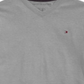 Camiseta Tommy Hilfiger Infantil Tommy CVC Gola V Cinza Tamanho G