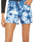 Shorts jeans tie-dye feminino da INC International Concepts, azul, tamanho 2
