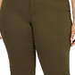 Calça jeans feminina Charter Club Plus Velvet, cintura alta, perna reta, marrom, tamanho 14W
