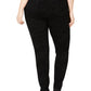 Leggings femininas estampadas plus size de cintura média da Style &amp; Co, pretas, tamanho 14W