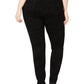 Leggings femininas estampadas plus size de cintura média da Style &amp; Co, pretas, tamanho 14W