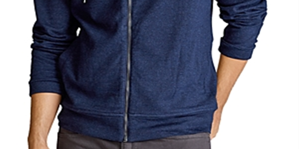 Ralph Lauren Moletom com capuz xadrez masculino azul tamanho grande