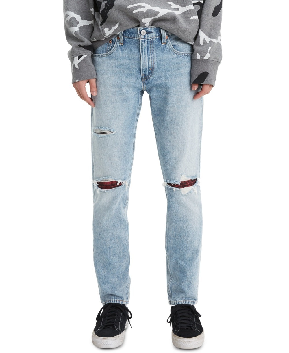 Calça jeans rasgada Levi's 512 Slim Taper Fit Masculina Azul Tamanho 31X32