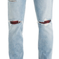 Calça jeans rasgada Levi's 512 Slim Taper Fit Masculina Azul Tamanho 31X32