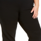 Calça capri feminina plus size com detalhes em renda JM Collection, preta, tamanho 0X
