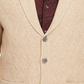 Cardigan masculino de malha de caxemira Tasso Elba marrom tamanho XX-G