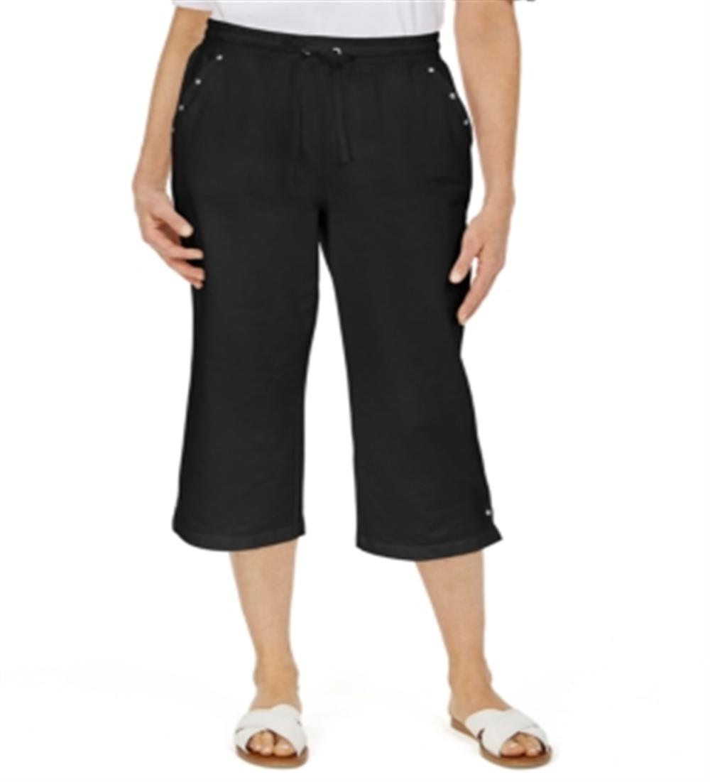 Calça Capri Karen Scott Feminina com Tachas Preta Tamanho Pequeno