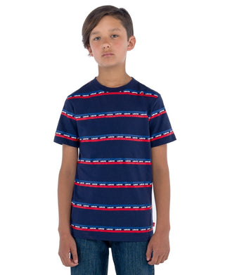 Levi's Toddler Boy's Logo Stripe T-Shirt Blue Size 2T