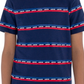 Camiseta Levi's Infantil Menino Listrada com Logotipo Azul Tamanho 2T