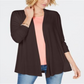 Karen Scott Cardigan drapeado com frente aberta para mulheres, marrom, tamanho XX-G