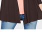 Karen Scott Cardigan drapeado com frente aberta para mulheres, marrom, tamanho XX-G