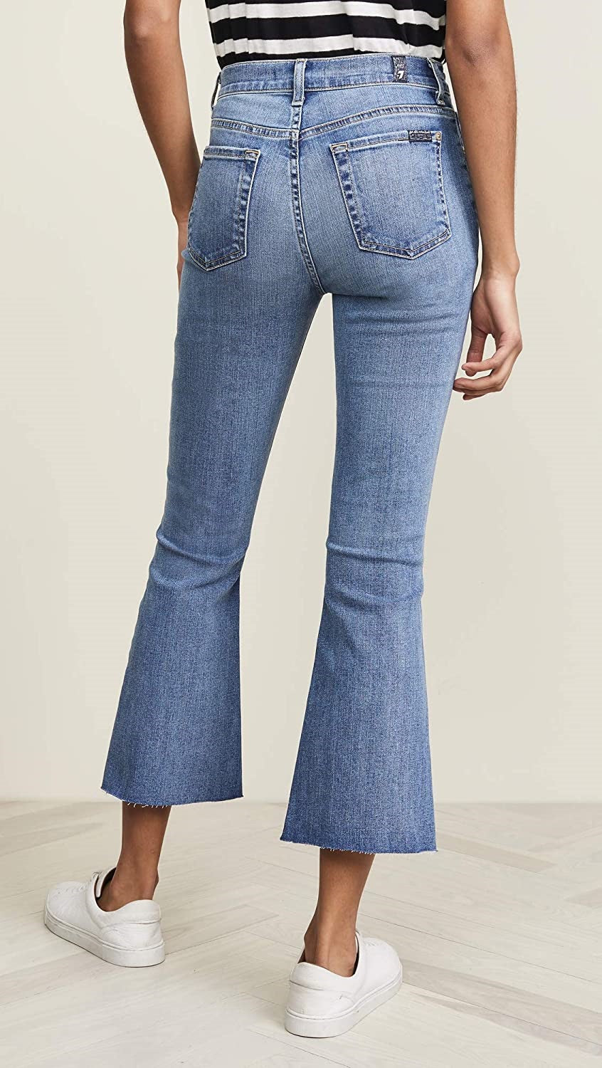 Calça jeans feminina skinny de cintura alta 7 For All Mankind, azul, tamanho 27