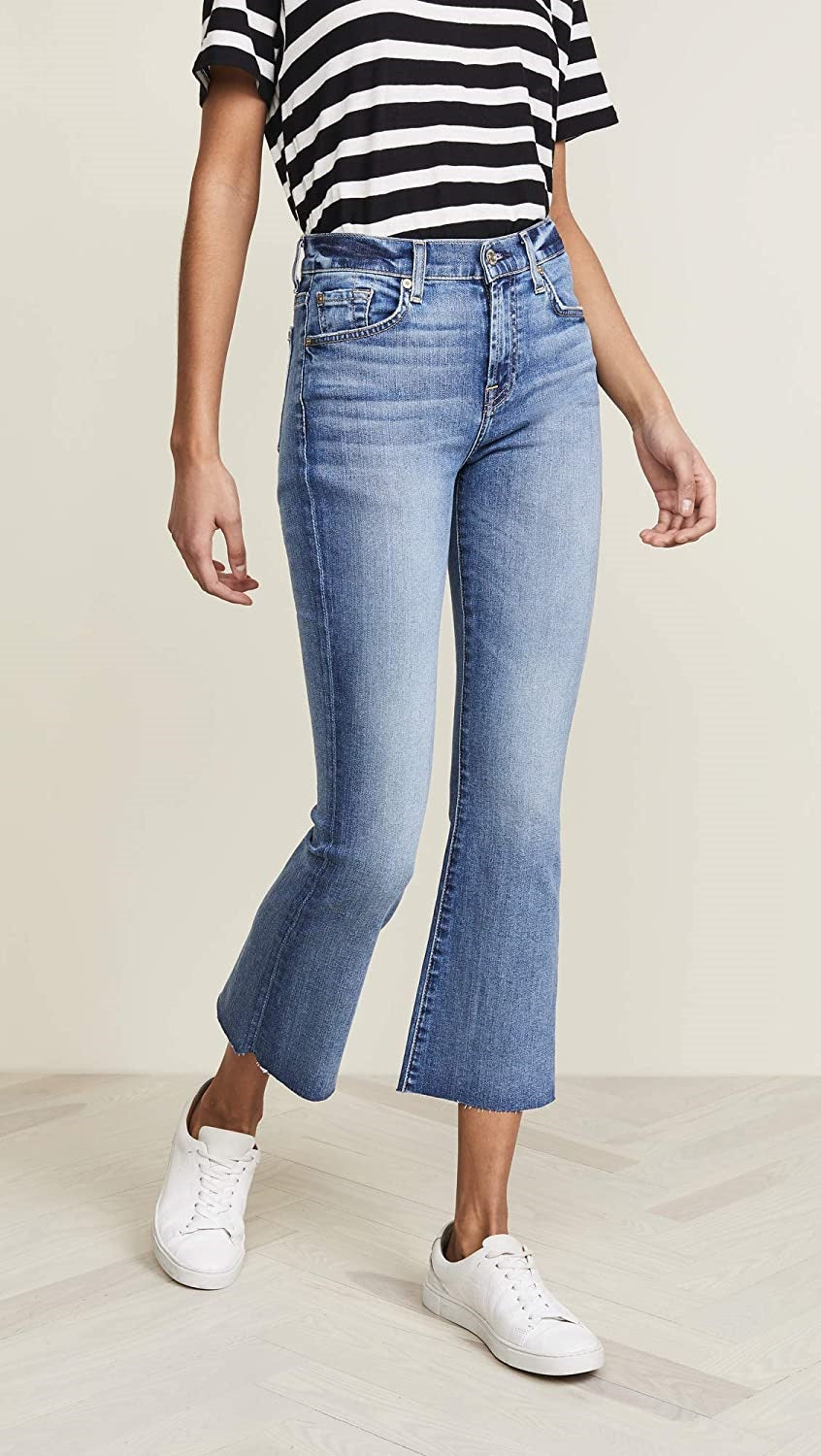 Calça jeans feminina skinny de cintura alta 7 For All Mankind, azul, tamanho 27