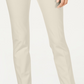 Calça feminina Charter Club Solid Newport Slim Leg, bege, tamanho 6P