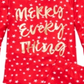 Conjunto de pijama 2 peças Merry Everything da Max &amp; Olivia Big Girl, vermelho, tamanho M