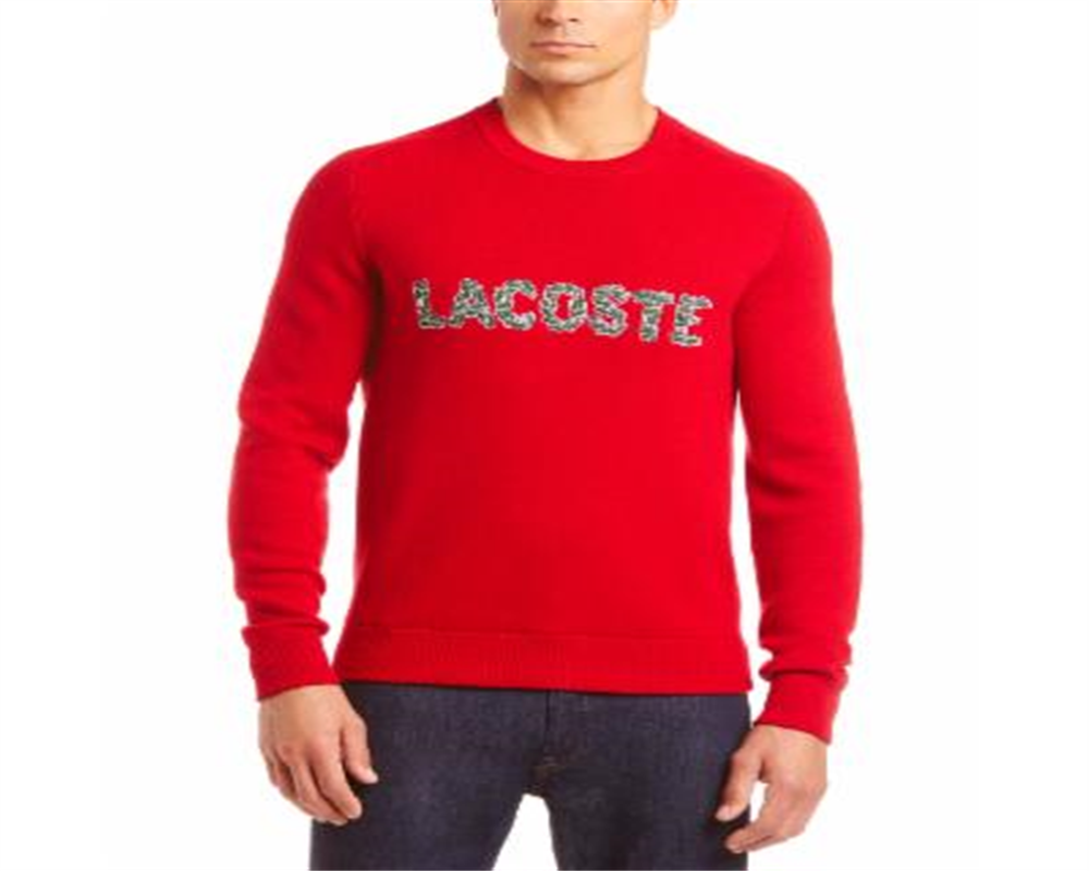 Suéter Lacoste Croco Magic Embroidery Wool Blend Masculino Vermelho Tamanho -3/P