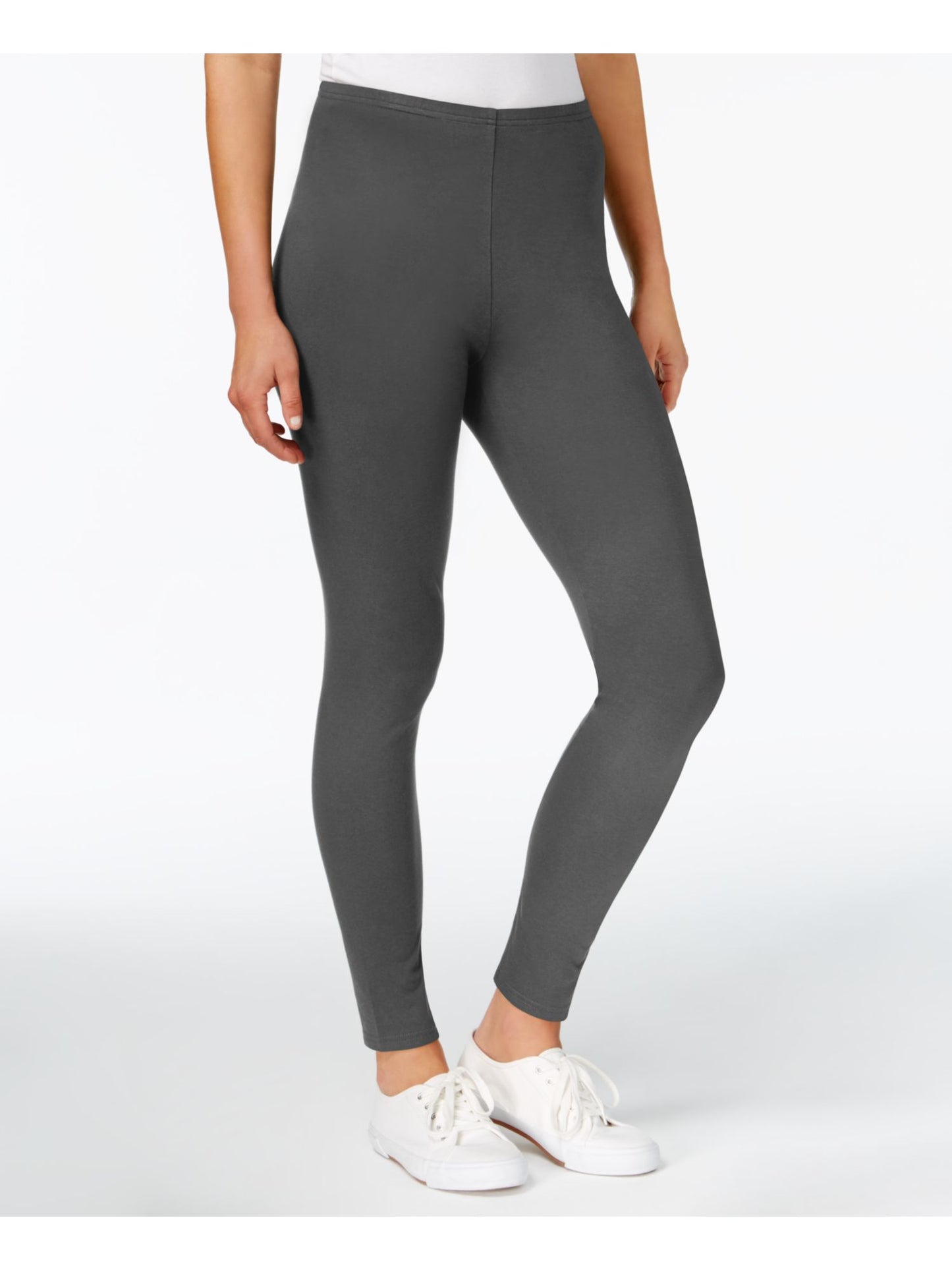 Leggings casuais básicas femininas Maison Jules, cinza, tamanho X-S