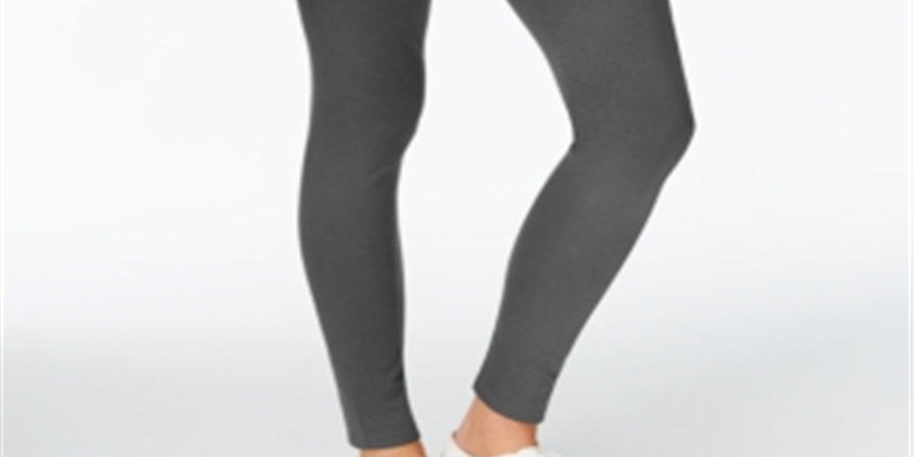 Leggings casuais básicas femininas Maison Jules, cinza, tamanho X-S