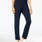 Calça de veludo feminina Karen Scott, azul, tamanho pequeno, médio