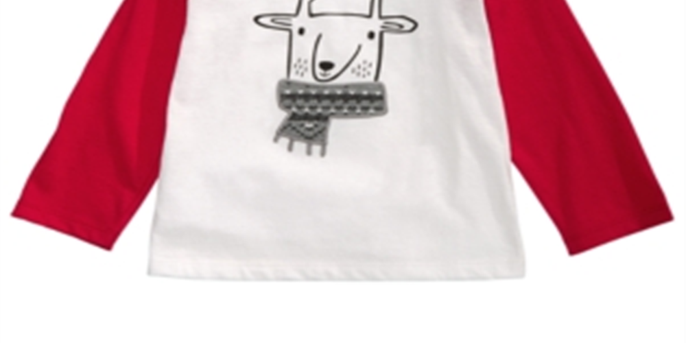Camiseta estampada de rena First Impressions para bebê menino, branca, tamanho 3-6 meses
