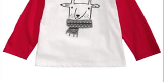 Camiseta estampada de rena First Impressions para bebê menino, branca, tamanho 3-6 meses