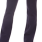 Calça feminina estilo bootcut com cintura confortável, azul marinho, tamanho pequeno P