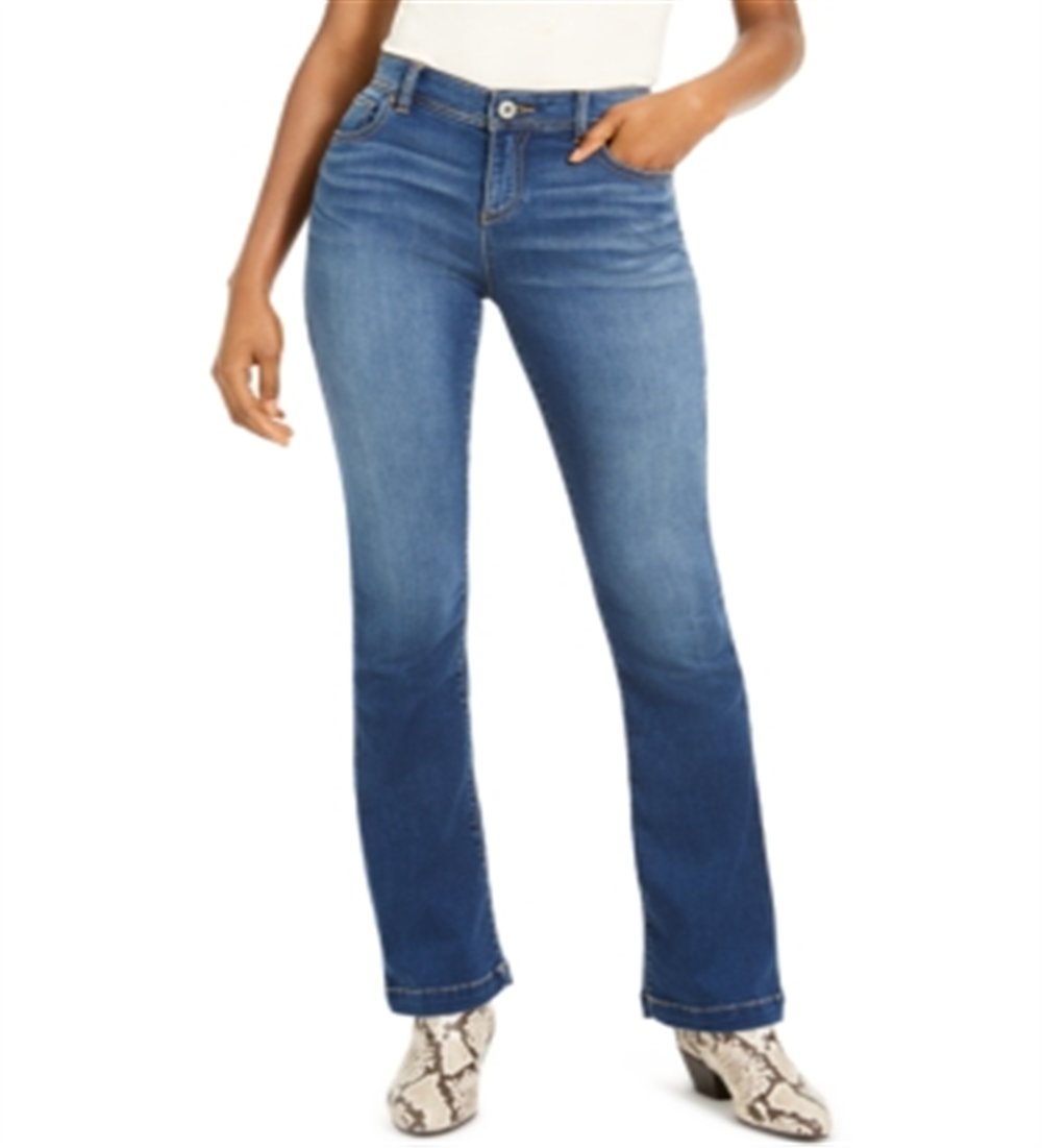 Calça jeans feminina Finity Stretch Bootcut da INC International Concepts, azul, tamanho 8, pequena