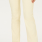 Calça jeans feminina Lexington reta, tamanho 6, amarela, Charter Club