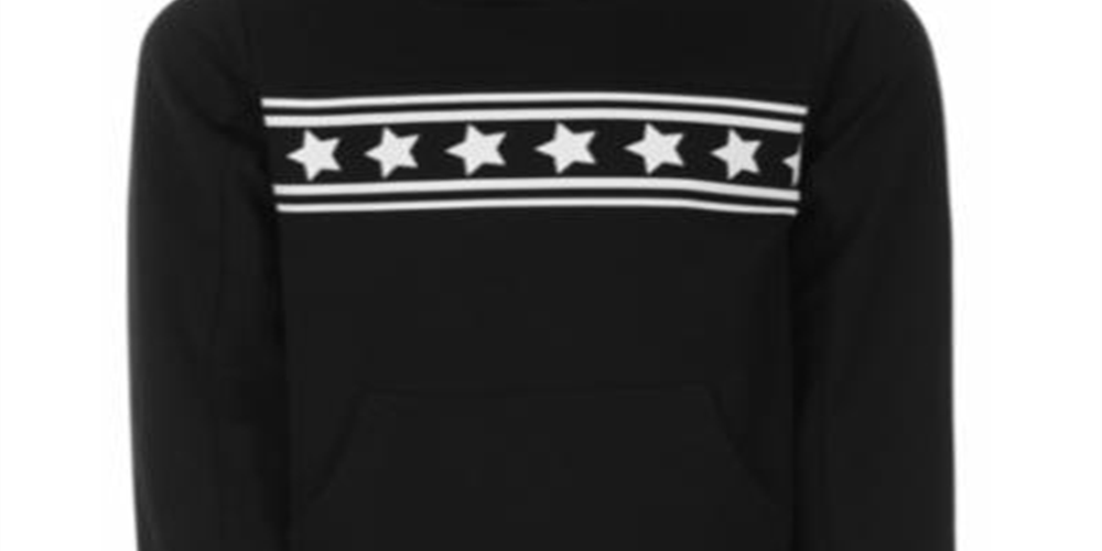 Moletom com capuz estampado de estrela para meninas Ideology, preto, tamanho 4T