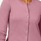 Karen Scott Cardigan Feminino Gola Redonda Rosa Tamanho Pequeno P/M