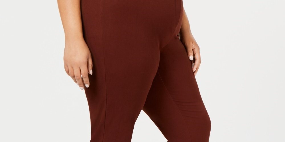 Calça Alfani Feminina Tornozelo Marrom Tamanho 26W