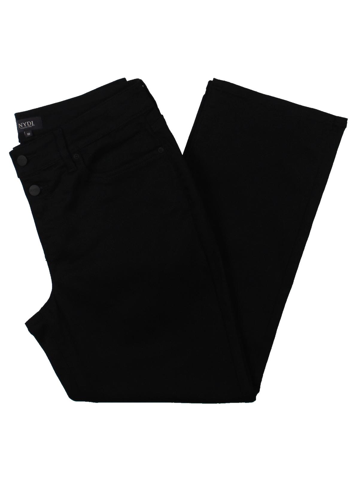 Calça jeans skinny NYDJ Marilyn Mock Fly feminina, preta, tamanho 0