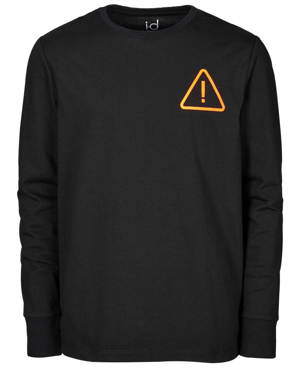 Camiseta estampada gráfica Ideology Boy's, preta, tamanho médio