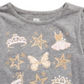 Camiseta infantil feminina Ballet Crown da Epic Threads, cinza, tamanho 3T