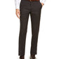 Calça de terno Michael Kors Classic Fit Airsoft Stretch Birdseye Windowpane Masculina Marrom Tamanho 46X30