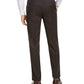 Calça de terno Michael Kors Classic Fit Airsoft Stretch Birdseye Windowpane Masculina Marrom Tamanho 46X30