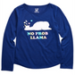 Pijama com estampa de lhama para meninas Max &amp; Olivia Little &amp; Big, azul, tamanho grande