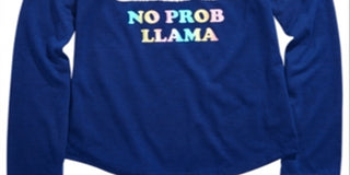 Pijama com estampa de lhama para meninas Max &amp; Olivia Little &amp; Big, azul, tamanho grande