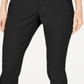 Calça curta feminina INC International Concepts com bainha franzida, preta, tamanho 8, pequena