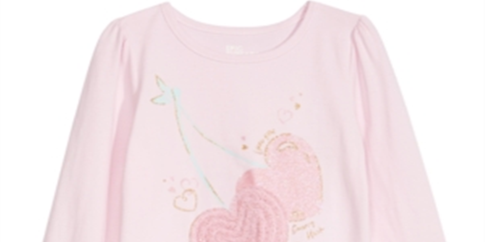 Camiseta infantil Epic Threads com corações de cereja rosa tamanho 6X