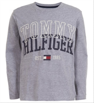 Camiseta Tommy Hilfiger Little Boy's Tony Logo Cinza Tamanho 5