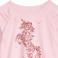 Camiseta infantil feminina Epic Threads Sparkle Unicorn rosa tamanho 2T