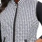 Colete esportivo feminino Karen Scott Houndstooth Puffer preto tamanho X-S