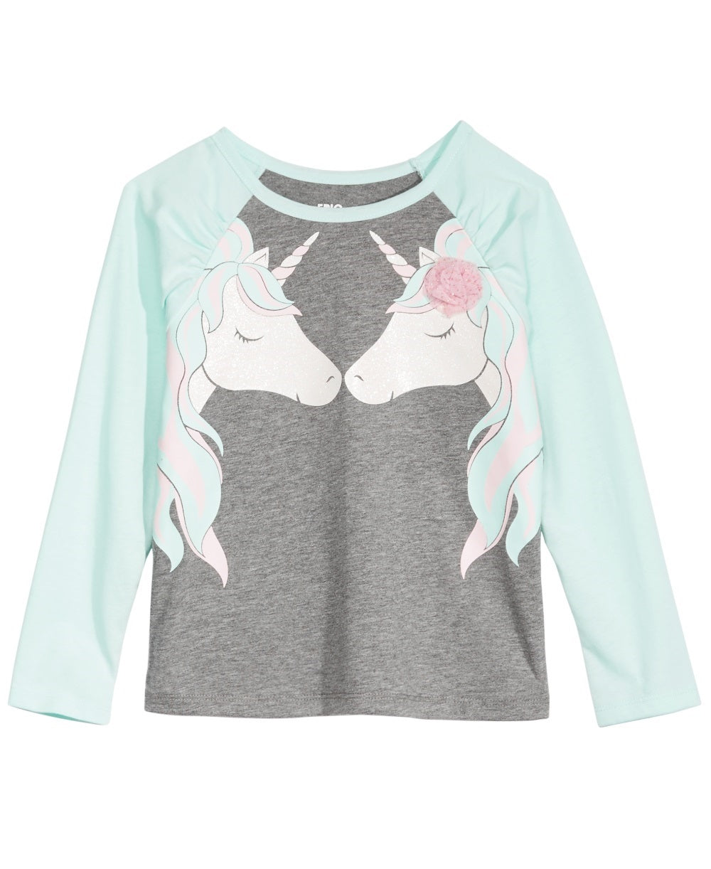 Camiseta infantil Epic Threads Unicorn Friends, cinza, tamanho 3T, REG