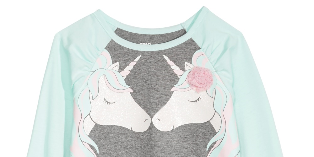 Camiseta infantil Epic Threads Unicorn Friends, cinza, tamanho 3T, REG