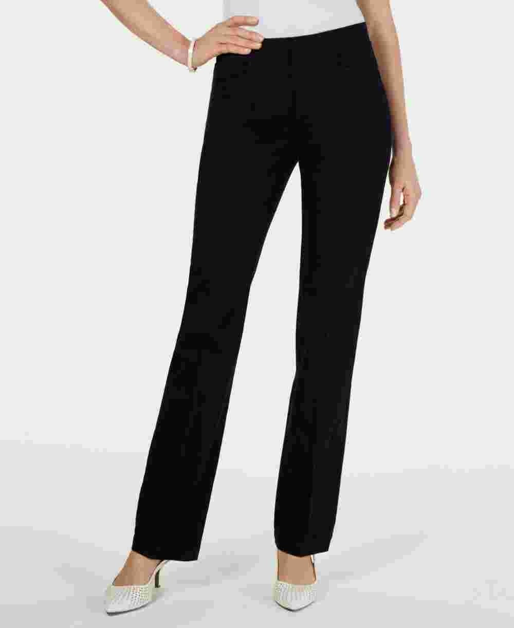 Calça feminina Charter Club com controle de barriga, preta, tamanho 8 P