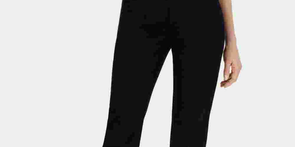 Calça feminina Charter Club com controle de barriga, preta, tamanho 8 P